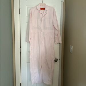 Glossier pink jumpsuit